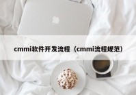 cmmi软件开发流程（cmmi流程规范）